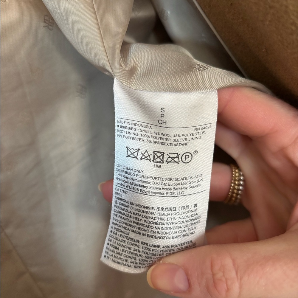 Banana Republic Camel Wool-Blend Top Coat - Picture 5 of 5